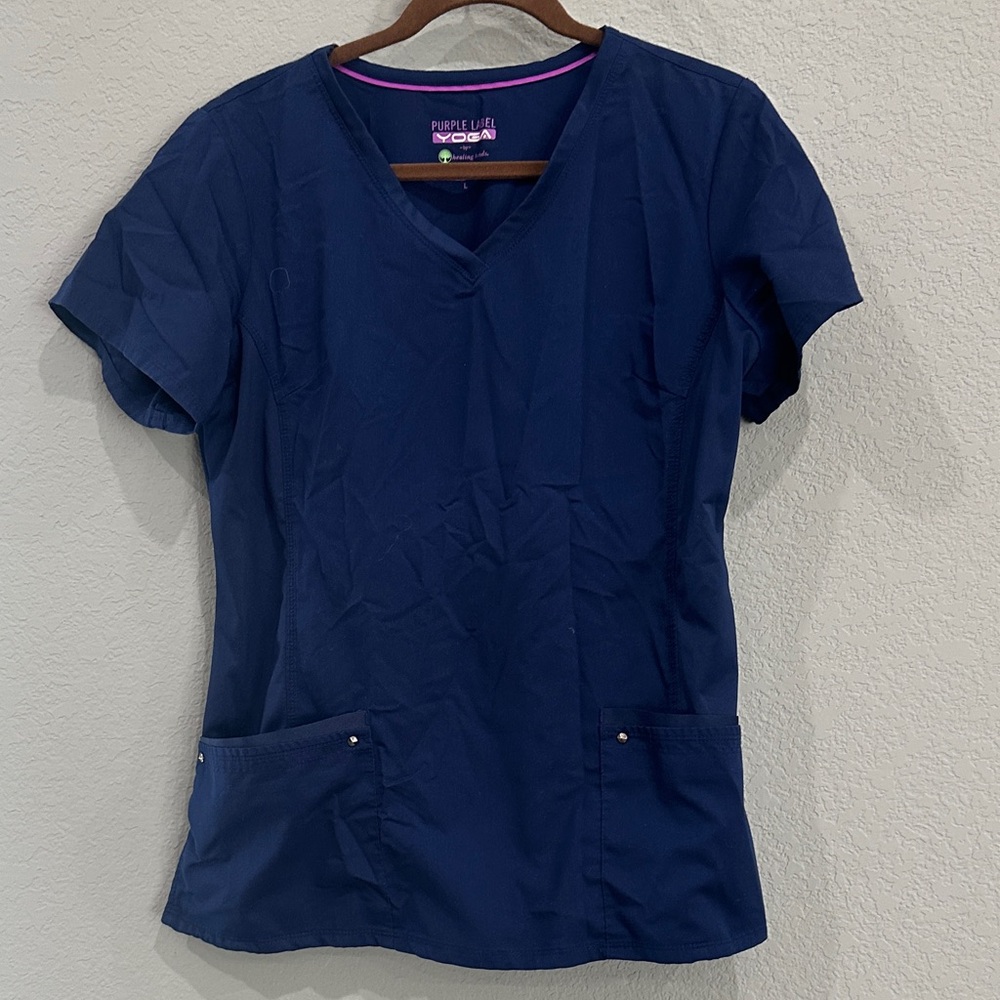 Women's Navy nursing scrub Top